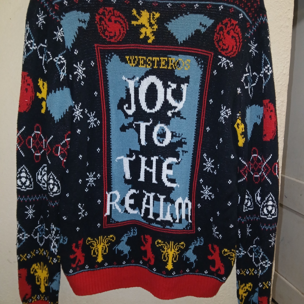 Westeros Joy to the Realm Black Sweater
